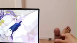 Anime-loving university pupil masturbates and cums in her favorite video